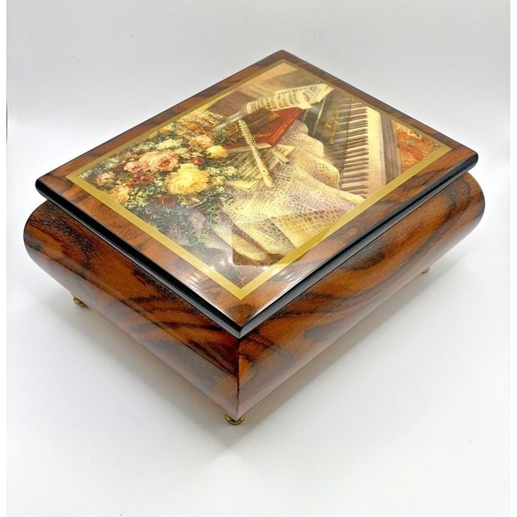 Lena Lui Ercolano Italy Wooden Music Box Presents Harmonic Duet by Lena Liu - Picture 3 of 15